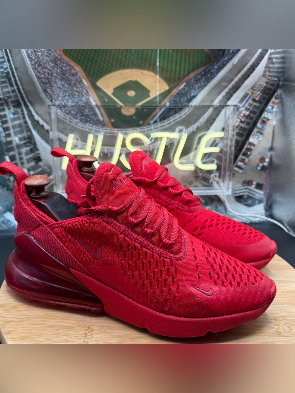Nike Air Max 270 Big Kid's  (GS) Shoes University Red Size 6.5Y